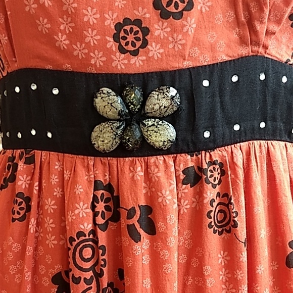 Free People Burnt Orange Butterfly Sundress - Picture 2 of 8